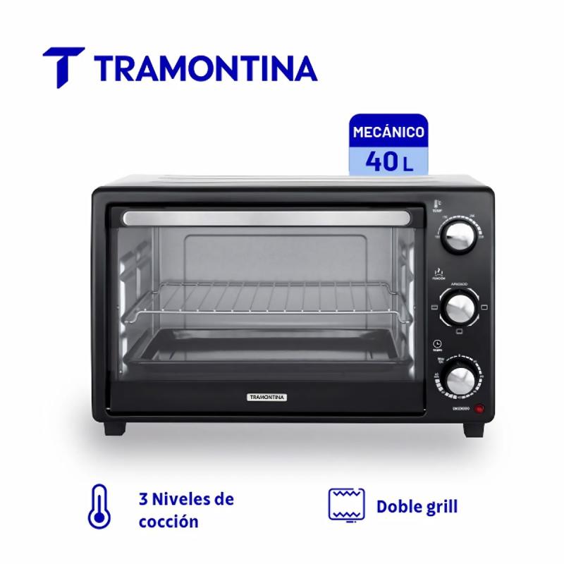 Horno Eléctrico Tramontina Glass Cook 40l Heg Doble Grill