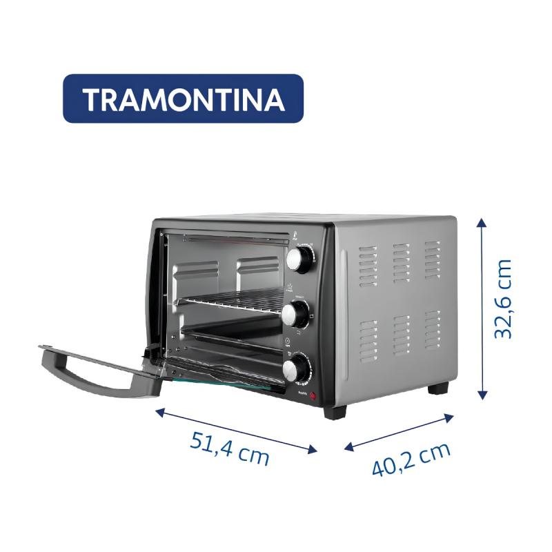 Horno Eléctrico Tramontina Glass Cook 40l Heg Doble Grill