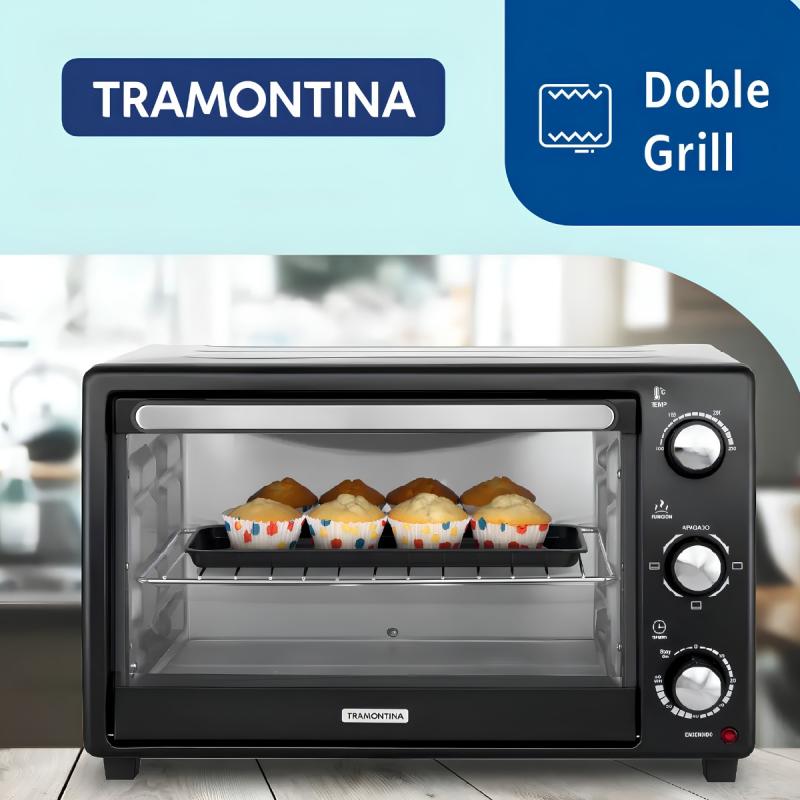 Horno Eléctrico Tramontina Glass Cook 40l Heg Doble Grill