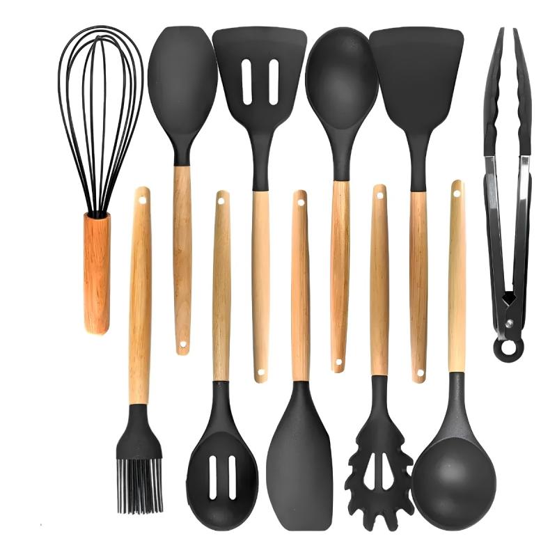 Kit De Utensilios De Cocina 12 Piezas Libre Bpa Silicona