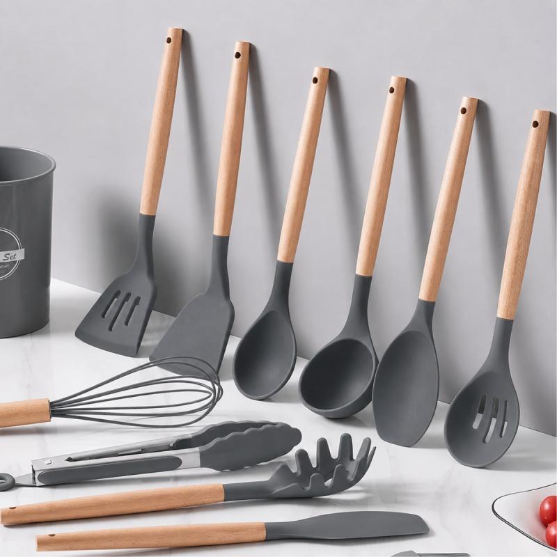 Kit De Utensilios De Cocina 12 Piezas Libre Bpa Silicona