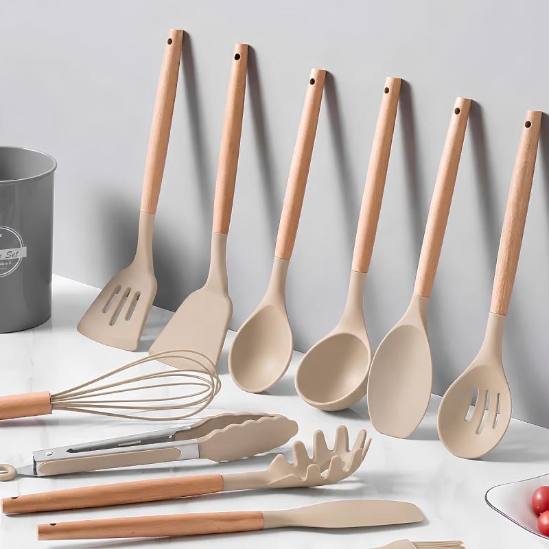 Kit De Utensilios De Cocina 12 Piezas Libre Bpa Silicona