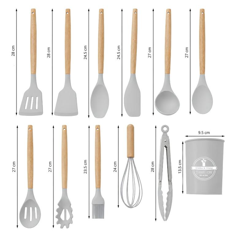 Kit De Utensilios De Cocina 12 Piezas Libre Bpa Silicona