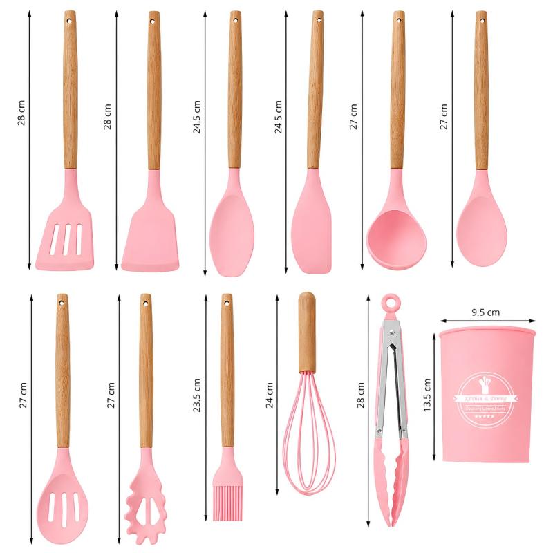 Kit De Utensilios De Cocina 12 Piezas Libre Bpa Silicona