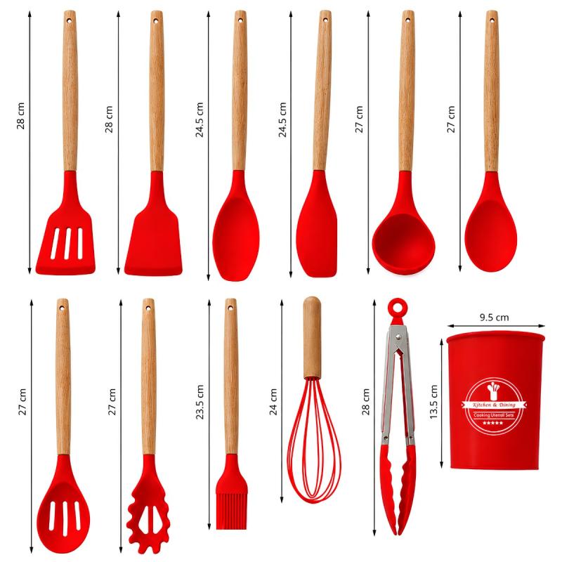 Kit De Utensilios De Cocina 12 Piezas Libre Bpa Silicona