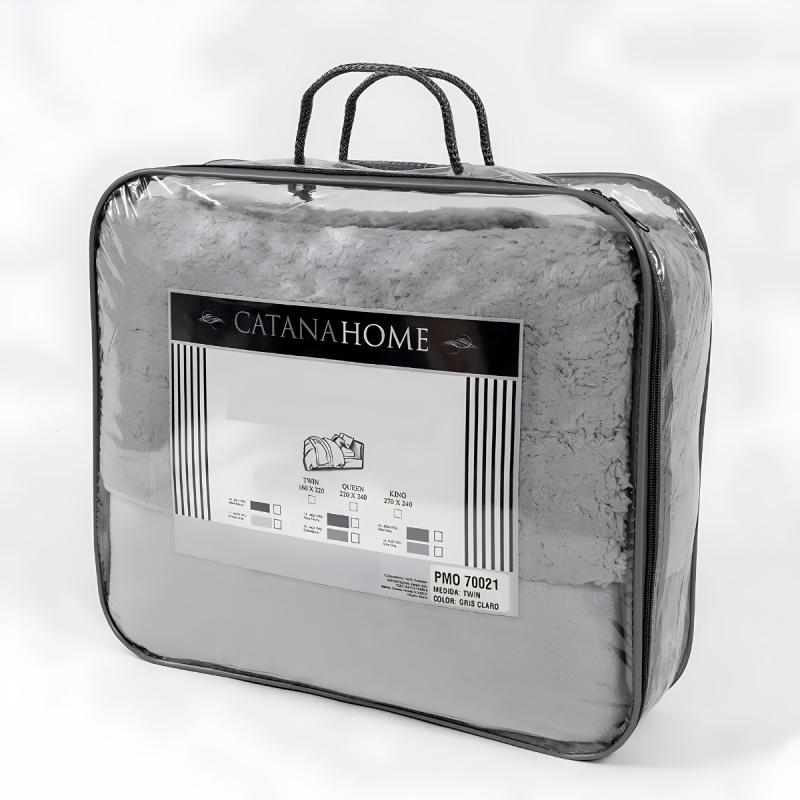 Edredón Flannel Con Corderito Triple Capa Catana Home King