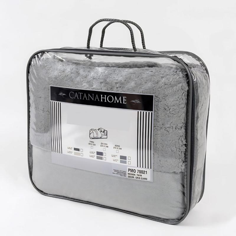 Frazada Doble Flannel Con Corderito Catana Home Queen