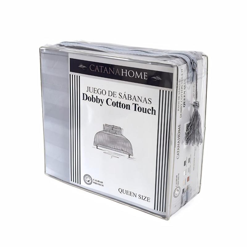 Juego De Sábanas Dobby Microfibra 120g 2 1/2 Pl Catana Home