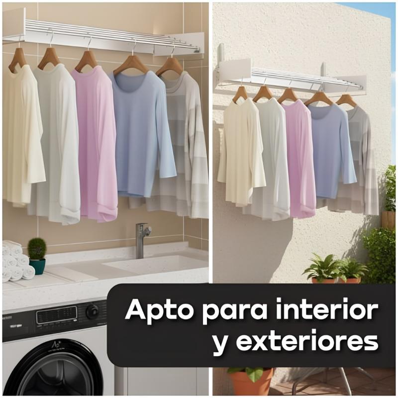 Tender Plegable Waggs Tendedero De Ropa Retráctil Blanco