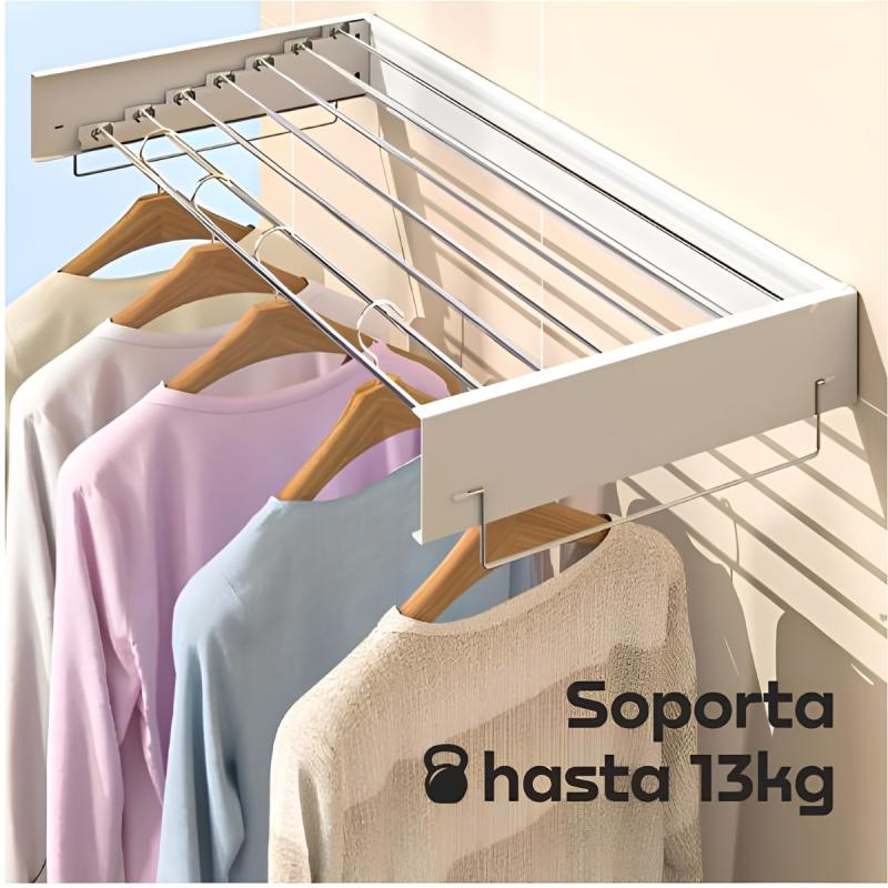 Tender Plegable Waggs Tendedero De Ropa Retráctil Blanco