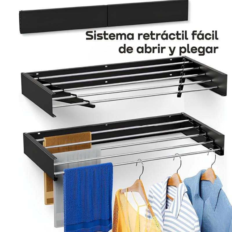 Tender Plegable Waggs Tendedero De Ropa Retráctil Blanco