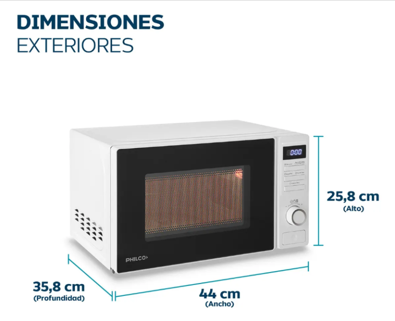 Microondas Digital Philco MPHDW20UAN 20L 700W Temporizador