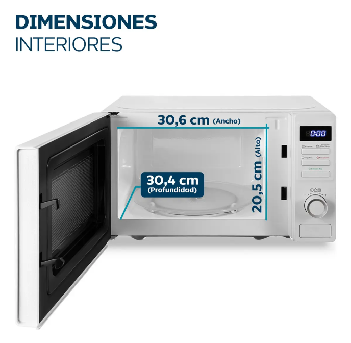 Microondas Digital Philco MPHDW20UAN 20L 700W Temporizador