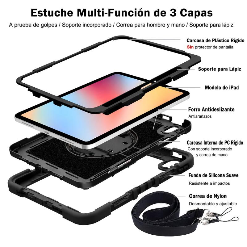 Funda Antigolpes 3 Capaz Para iPad 10ma Generación 10.9"