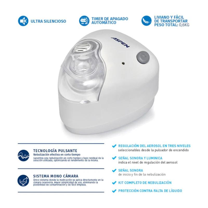 Nebulizador Ultrasónico Aspen NU320FE Plus Adultos/niños