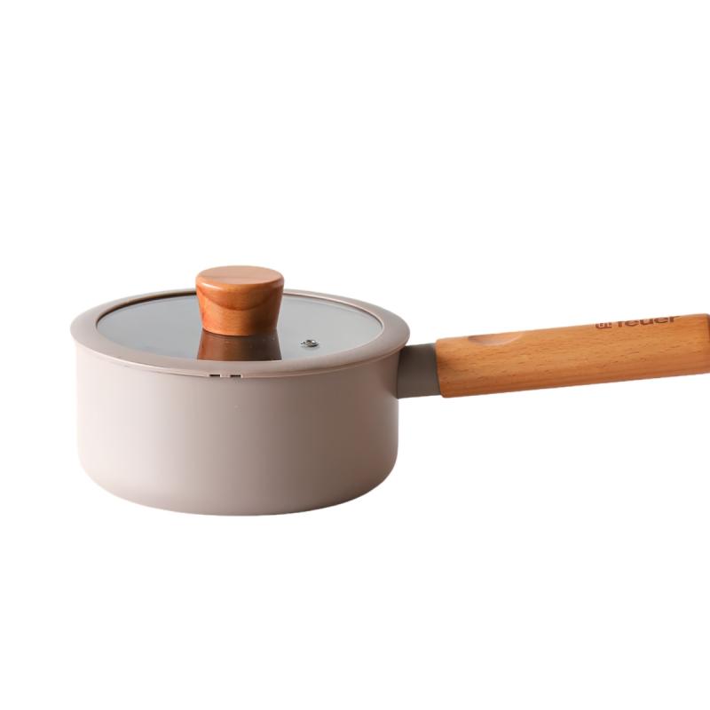 Batería De Cocina Feuer Noble 7 Piezas Con Mango De Madera