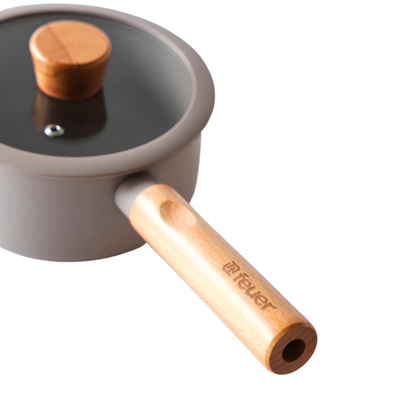 Batería De Cocina Feuer Noble 7 Piezas Con Mango De Madera