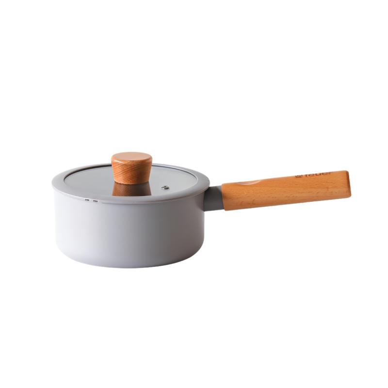 Batería De Cocina Feuer Noble 7 Piezas Con Mango De Madera