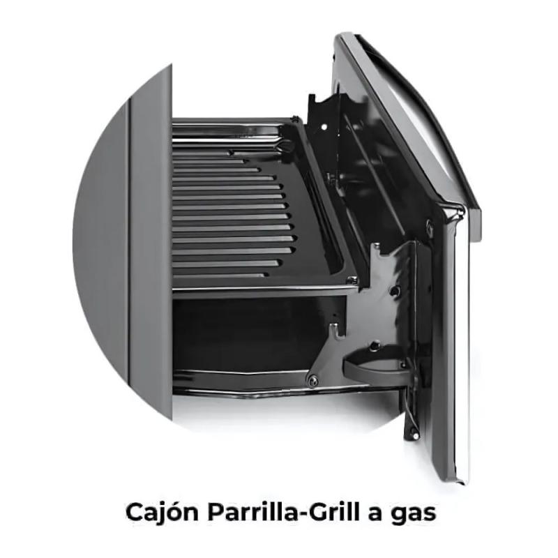 Cocina A Gas Longvie 12331G 56 Cm 4 Hornallas