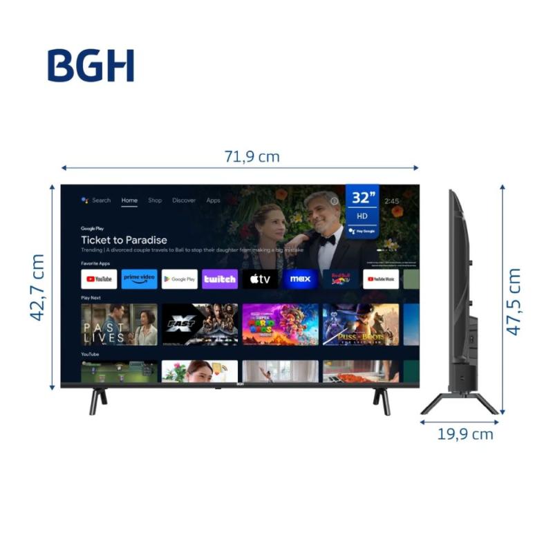 Smart TV BGH 32 B3225S5A Android TV HD Chromecast