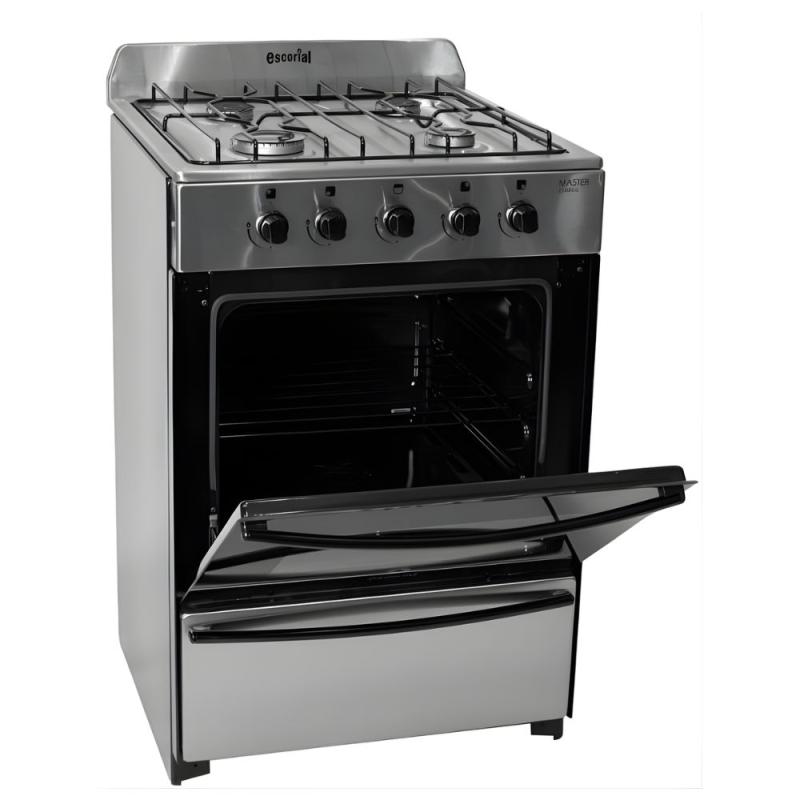 Cocina Escorial Master Classic 56cm Horno Visor Gas Envasado Plateado