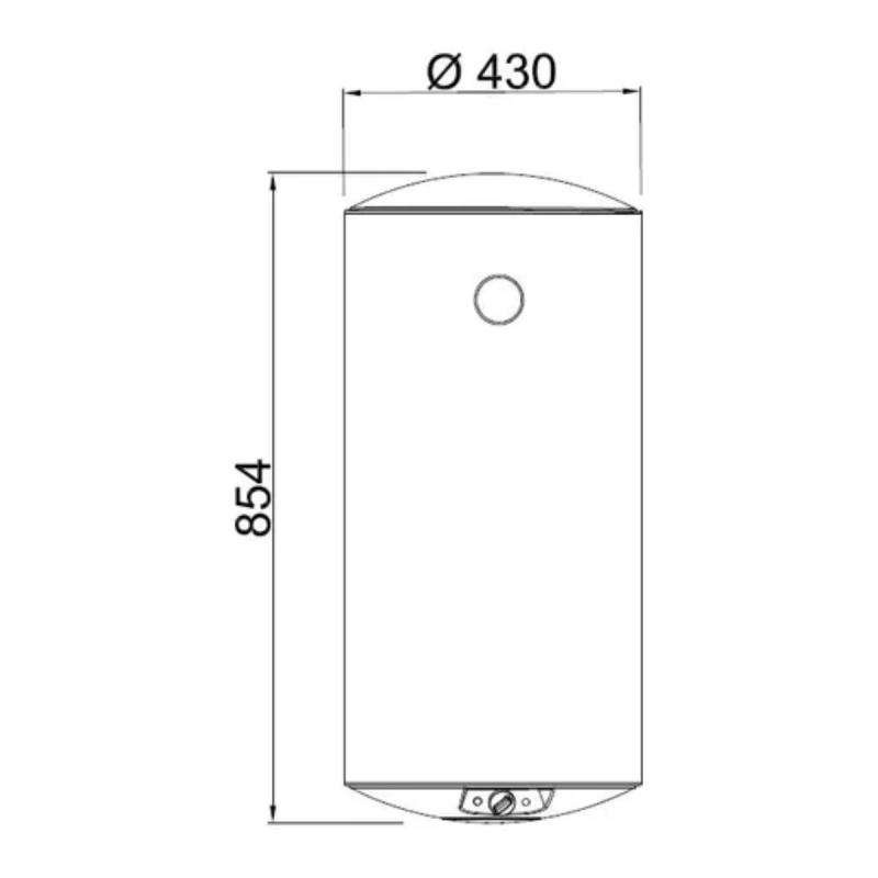 Termotanque Eléctrico Longvie TE80F Conexión Inferior 80l