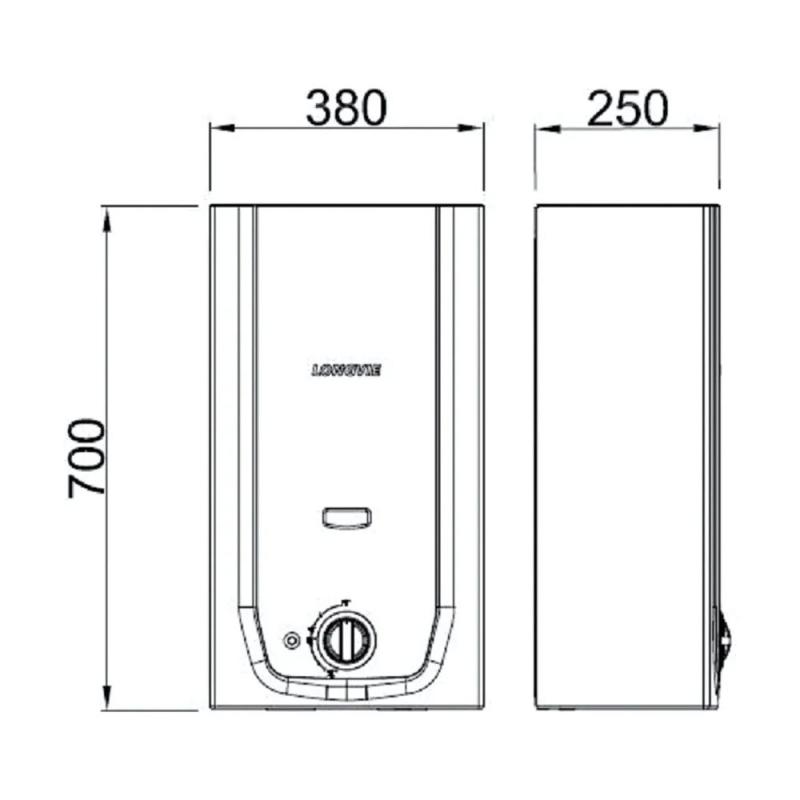 Calefón A Gas Tiro Natural Longvie CN14SS 14l 20000 Kcal/h