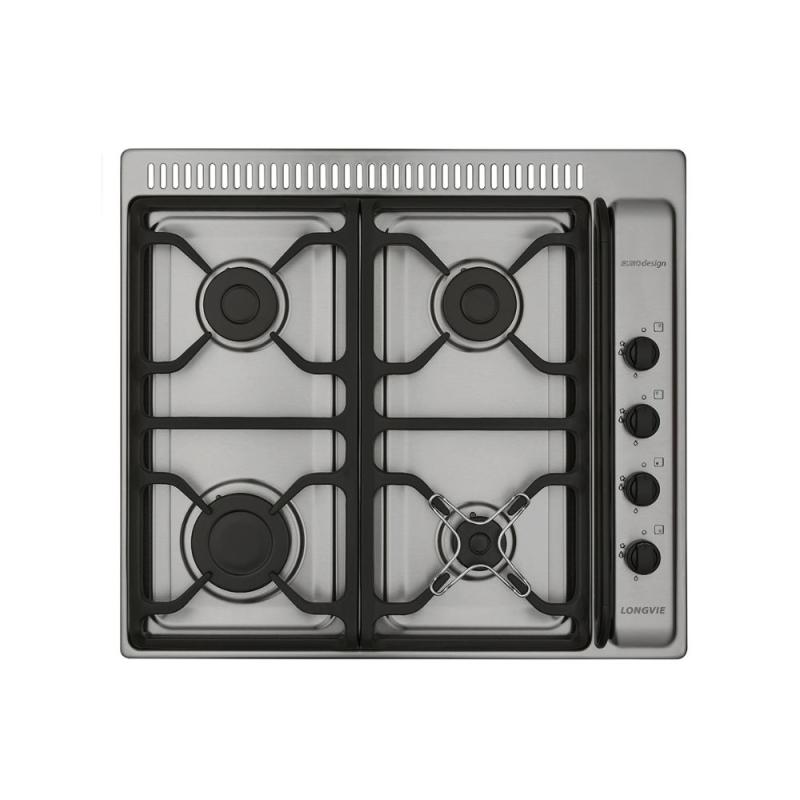 Anafe A Gas Longvie A6600rxf Rejillas Inoxidable 4 Hornallas