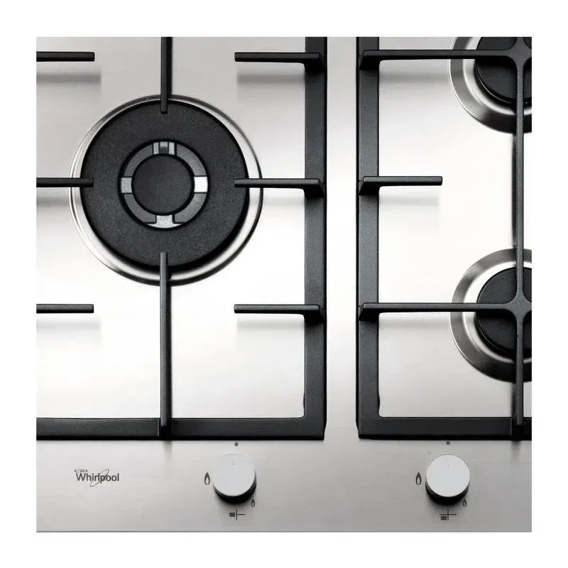 Anafe A Gas Whirlpool Gma9522Ix Acero Inoxidable 5 Hornallas
