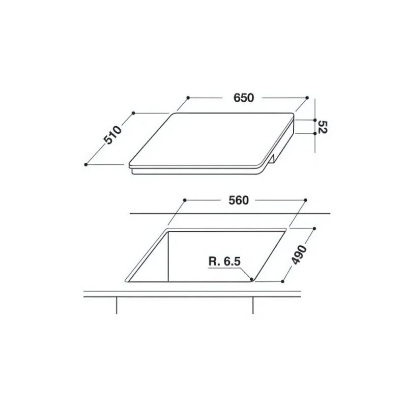 Anafe Eléctrico Whirlpool ACM807BA 4 Hornallas Táctil