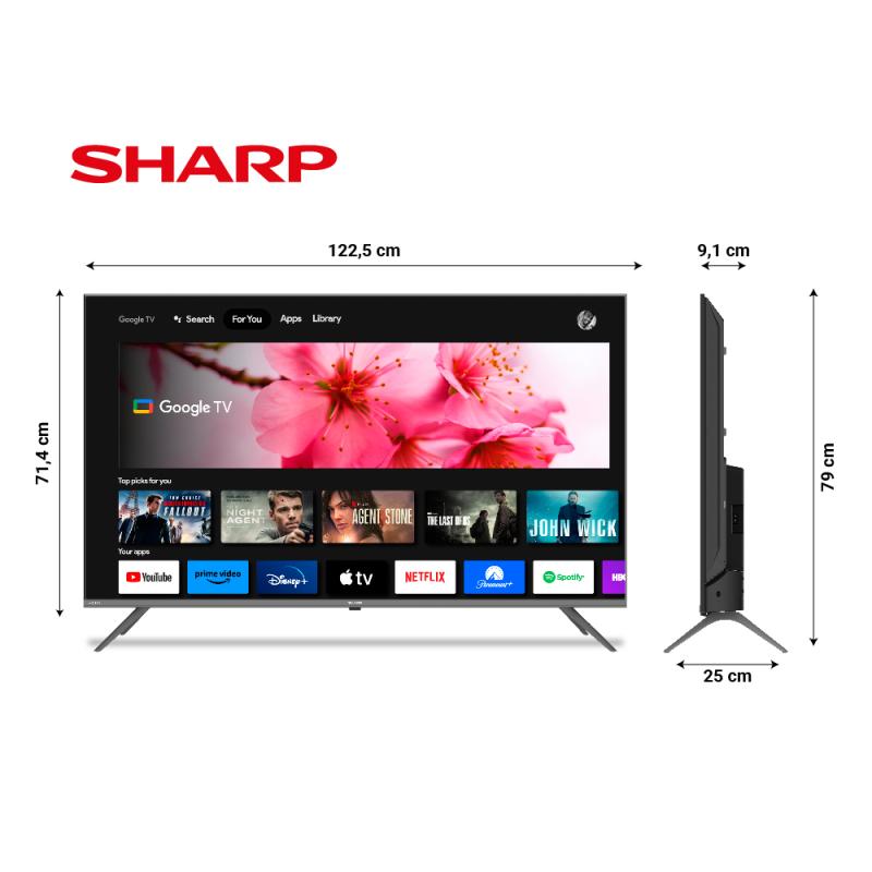 Smart TV DLED Sharp 4T-C55FL6L UHD 55 Pulgadas Google TV