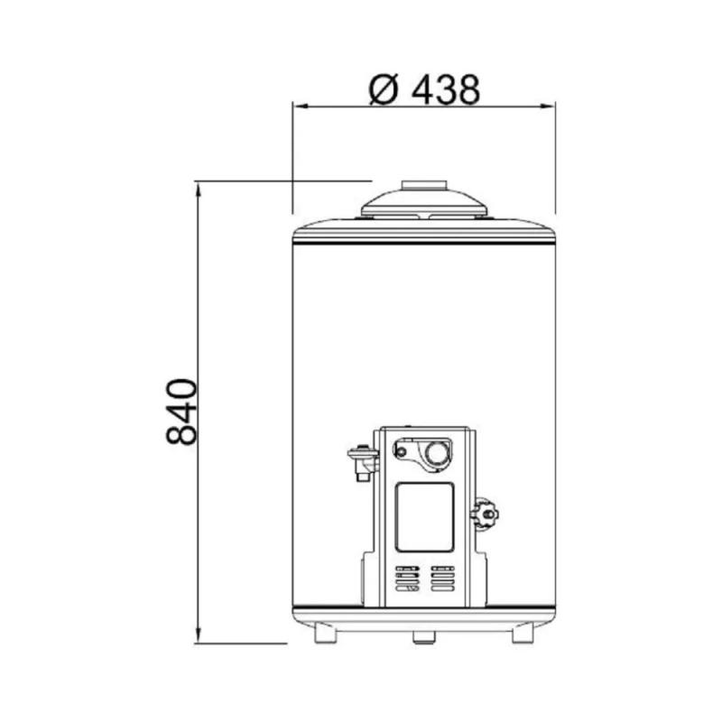 Termotanque A Gas Longvie Tp350ar 48l Potenciado C. Superior