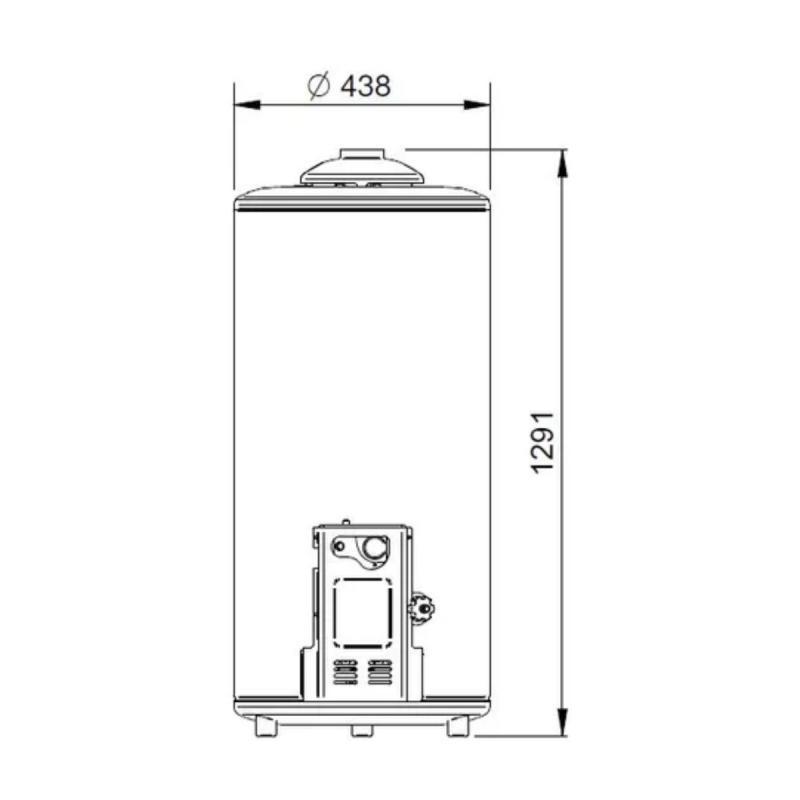 Termotanque A Gas Longvie T3110f 110l Carga Superior