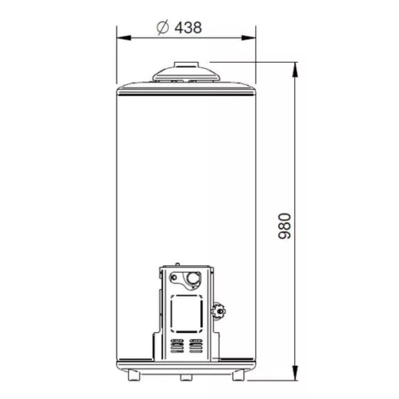 Termotanque De Pie A Gas LONGVIE T3075PF 75L