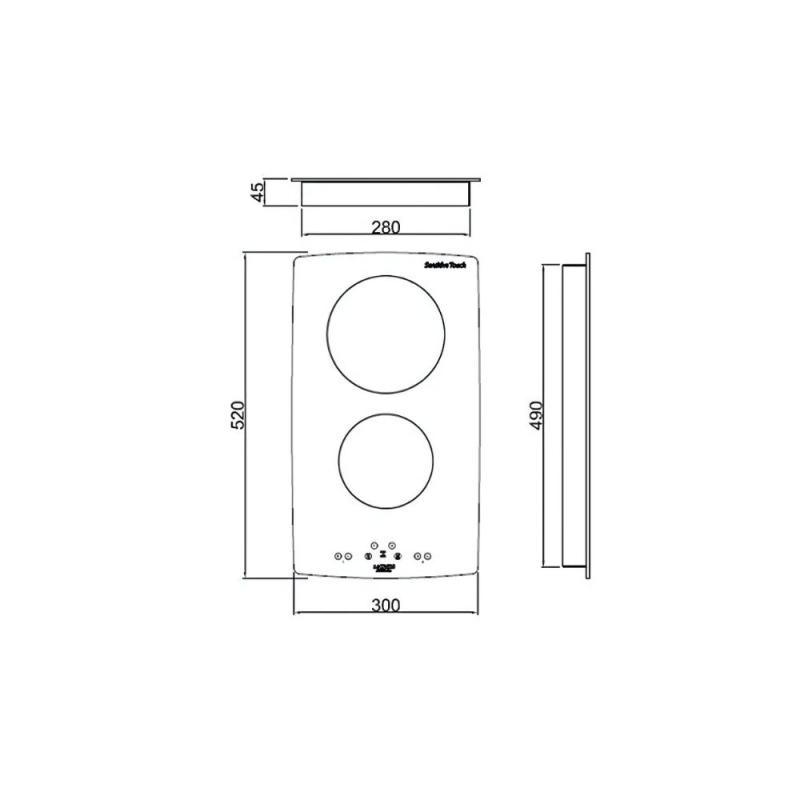 Anafe Eléctrico Empotrable Longvie Avst330k Vitrocerámico 2h