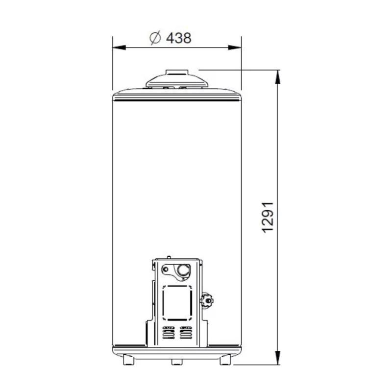 Termotanque De Pie Longvie T4110 110 Litros Gas Natural
