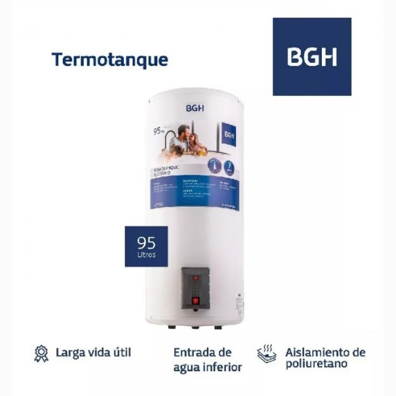 Termotanque 95lts Bgh Eléctrico Carga Inferior