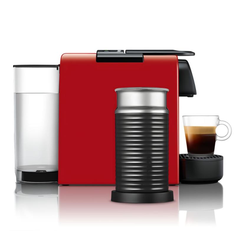 Cafetera Nespresso Essenza Mini A3kd30 + Aeroccino Rojo