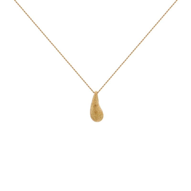 Conjunto Oro 18 kilates - Cadena y aros con gota facetado