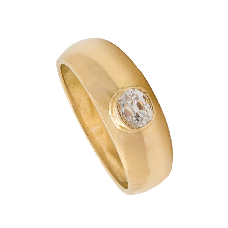 Anillo Oro 18 Kilates - Solitario Con Brillante