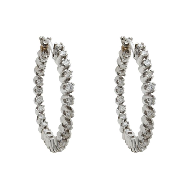 Aros Oro 18 Kilates- Argollas Con Brillantes
