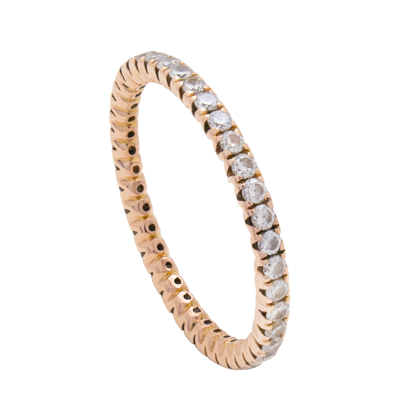 Anillo de Oro 18 kilates - Sin Fin Con Brillantes