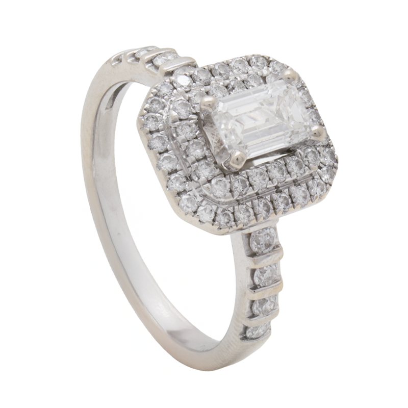 Anillo de Oro 18 kilates - Tipo Cintillo Con Brillantes