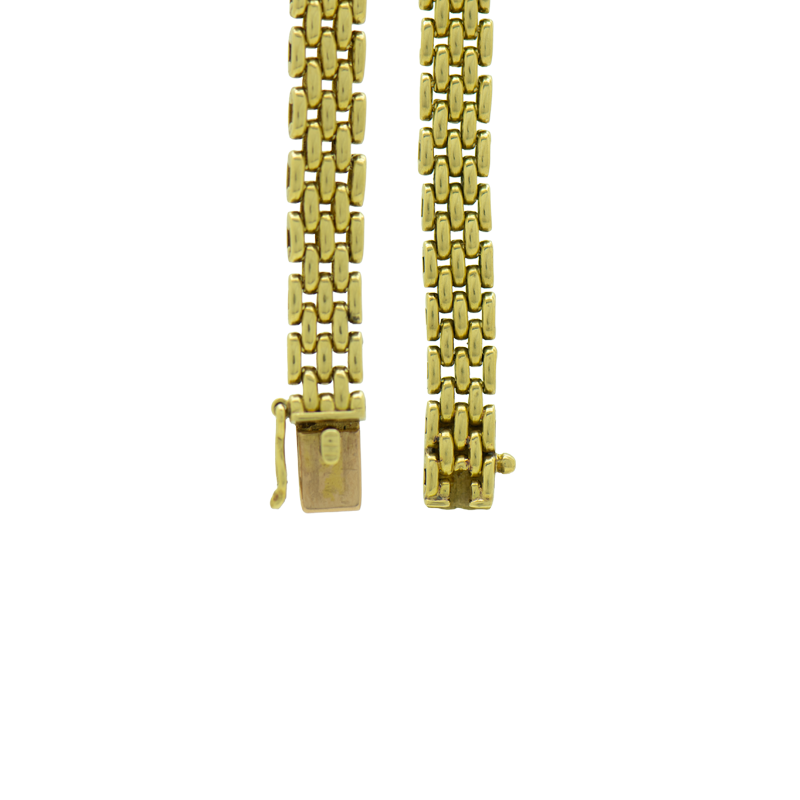 pulsera oro 18 kilates- Panther Con Cruces de Brillantes