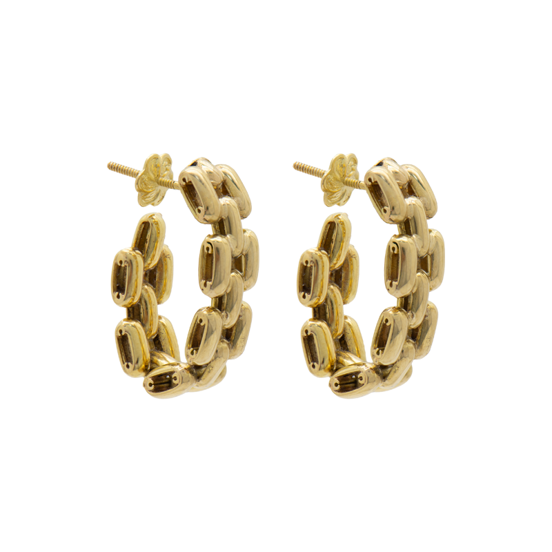 Aros Oro 18k -   Media Argolla Tipo Panther