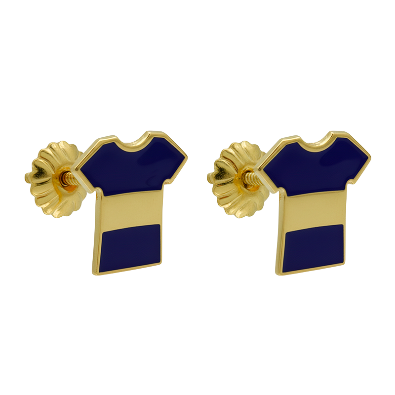 Aro Oro 18k - Camiseta Esmaltada Boca Jrs