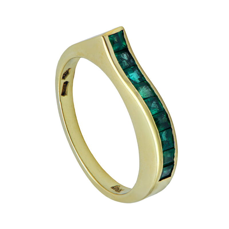 Anillo De Oro 18 Kilates - Medio Sin Fin De Cubic