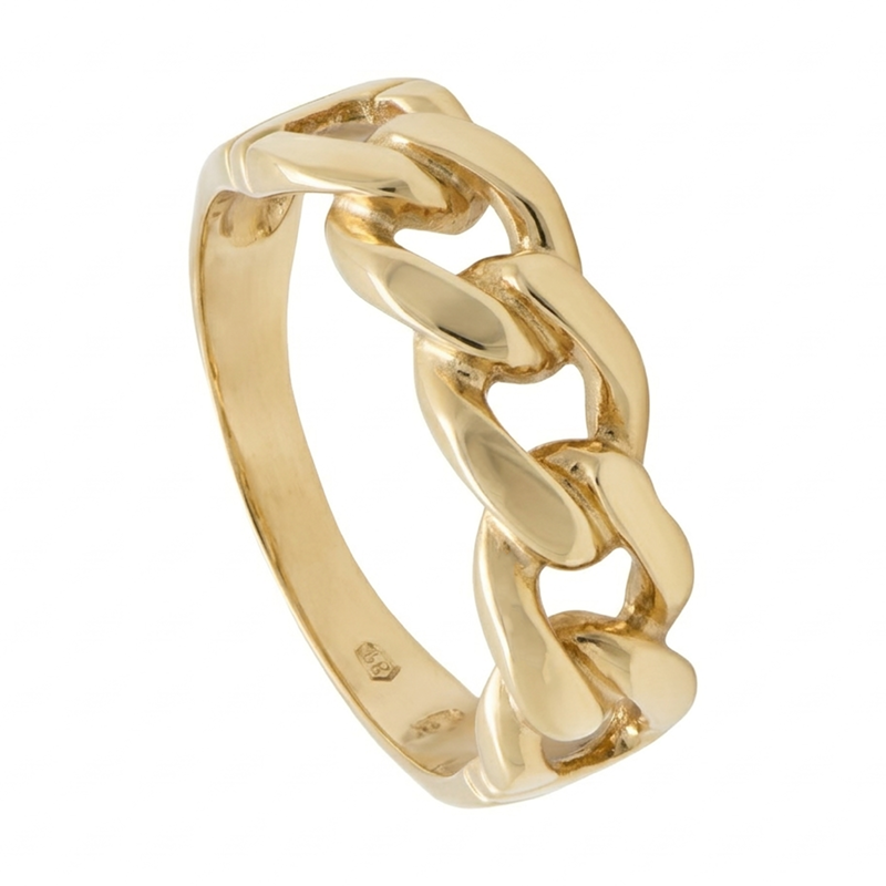 Anillo Oro 18 Kilates - Frente Entrelazado