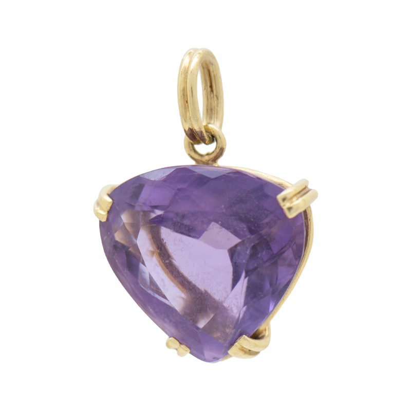 Dije Oro 18 Kilates -Piedra amatista
