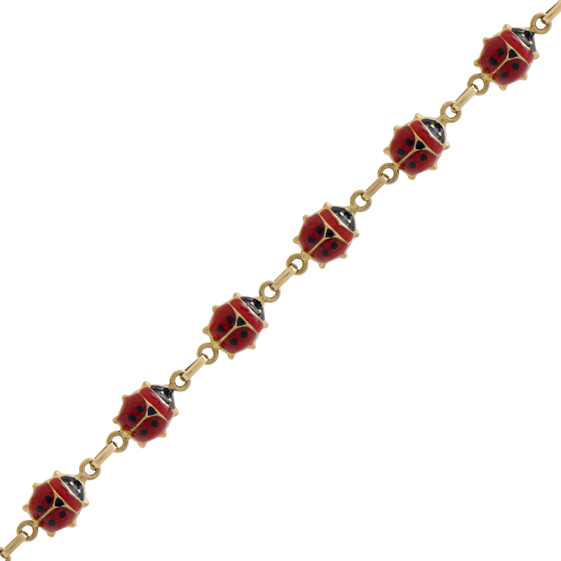 pulsera oro 18 kilates- Vaquitas De San Antonio